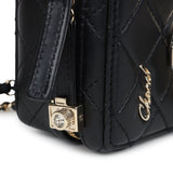 Chanel Limited Edition Camera Bag Black Lambskin Light Gold Hardware