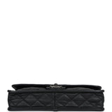 Chanel French Riviera Flap Bag Black Calfskin Aged Ruthenium Hardware