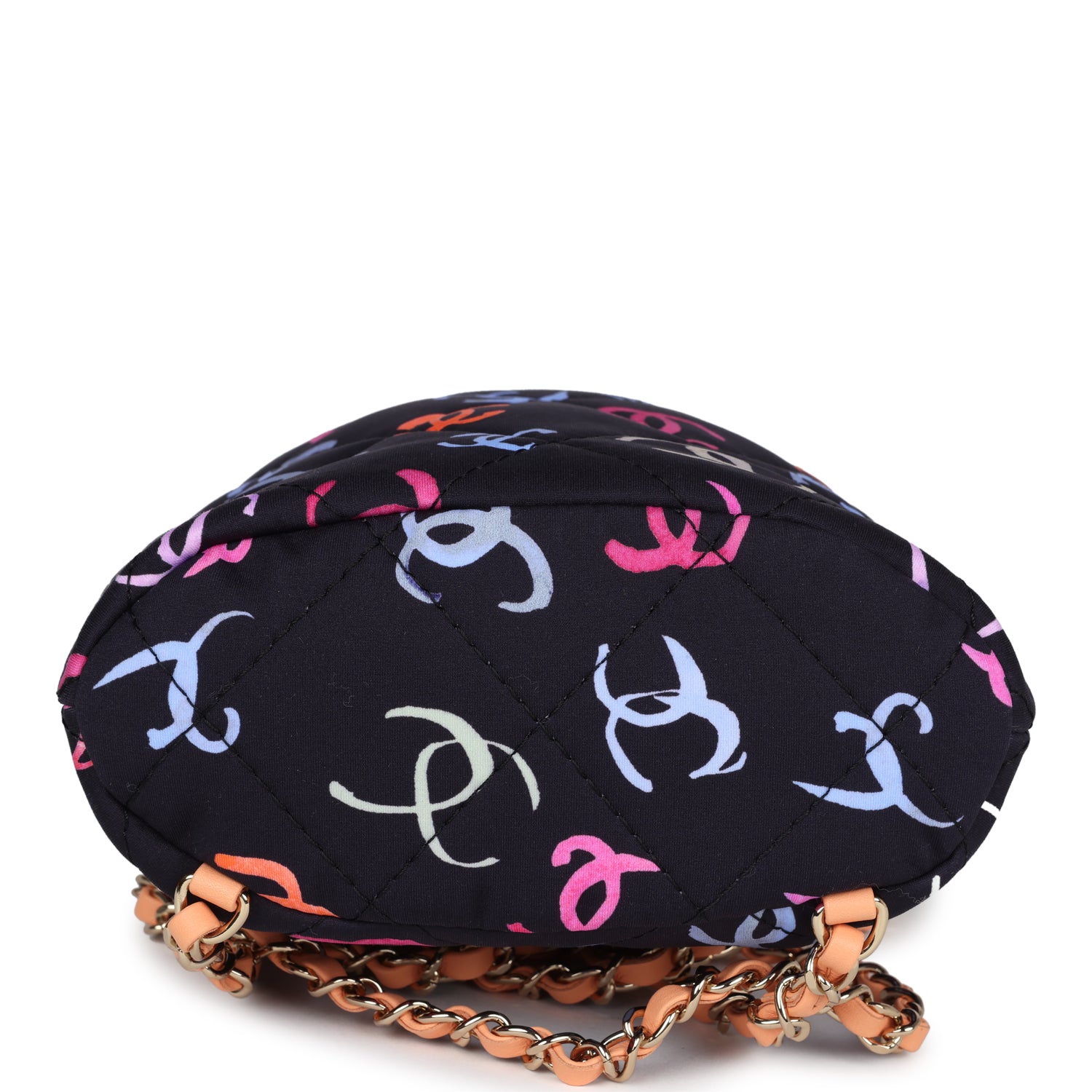 Chanel Medium CC Drawstring Backpack Multicolored Printed Fabric Light