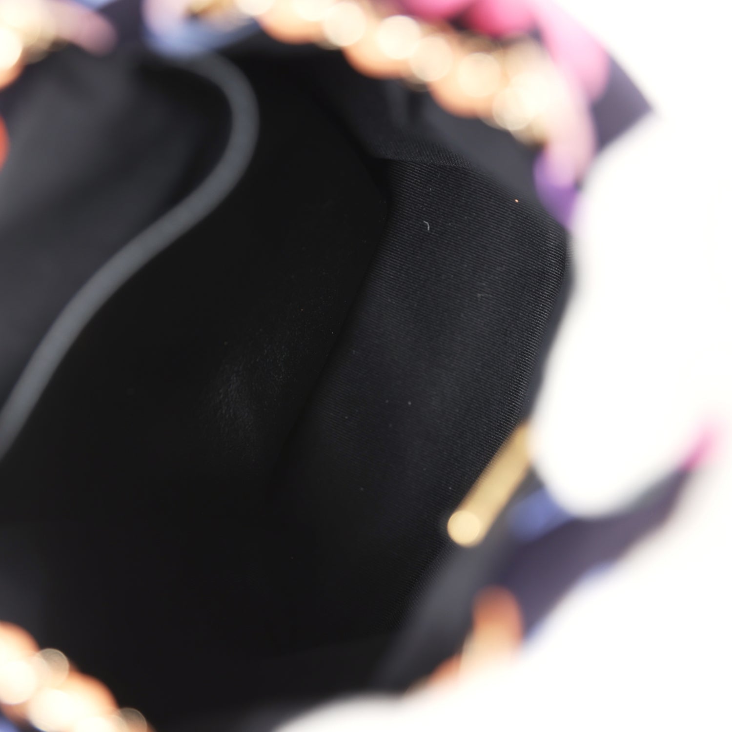 Chanel Medium CC Drawstring Backpack Multicolored Printed Fabric Light