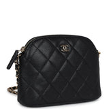 Chanel Small Clutch with Chain Black Caviar Gold Hardware