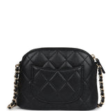 Chanel Mini Clutch with Chain Crossbody Bag Black Caviar Light Gold Hardware