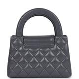 Chanel Small Kelly Shopper Dark Grey Shiny Aged Calfskin Brushed Gold Hardware - Thumbnail View 4
