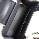 Chanel Small Kelly Shopper Dark Grey Shiny Aged Calfskin Brushed Gold Hardware - Thumbnail View 8