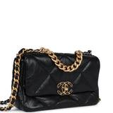 Pre-owned Chanel Medium 19 Flap Bag Black Lambskin Mixed Hardware