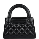 Chanel Small Kelly Shopper Black Shiny Aged Calfskin Brushed Gold Hardware