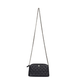 Chanel Small Clutch with Chain Crossbody Bag Black Caviar Light Gold Hardware