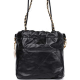 Chanel Mini 22 Bag Black Calfskin Pearls & Gold Hardware