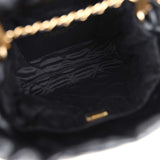 Chanel Mini 22 Bag Black Calfskin Pearls & Gold Hardware