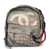 Pre-owned Chanel Graffiti Backpack Grey Multicolored Canvas Silver Hardware - Payment 1 CL