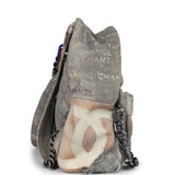 Pre-owned Chanel Graffiti Backpack Grey Multicolored Canvas Silver Hardware - Payment 1 CL