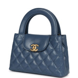 Chanel Small Kelly Shopper Blue Shiny Aged Calfskin Brushed Gold Hardware