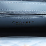 Chanel Small Kelly Shopper Blue Shiny Aged Calfskin Brushed Gold Hardware