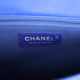 Chanel Small Hula Hoop Bag Dark Blue and Black Lambskin Ruthenium Hardware