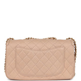 Chanel Medium CC Filigree Flap Bag Beige Caviar Brushed Gold Hardware