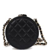 Chanel Poker Chip Minaudiere Clutch with Chain Black and White Enamel and Lambskin Gold Hardware