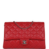 Chanel Clutch with Chain Bag Red Caviar Silver Hardware - Deposit