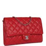 Chanel Clutch with Chain Bag Red Caviar Silver Hardware - Deposit