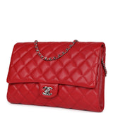 Chanel Clutch with Chain Bag Red Caviar Silver Hardware - Deposit