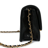 Chanel Small Flap Bag Black Shiny Caviar Brushed Gold Hardware