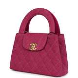 Chanel Small Kelly Shopper Pink Washed Denim Brushed Gold Hardware