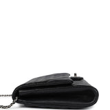 Chanel Clutch with Chain Bag Black Caviar Silver Hardware