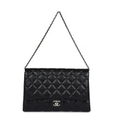 Chanel Clutch with Chain Bag Black Caviar Silver Hardware