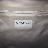 Pre-owned Chanel Graffiti Backpack Beige Multicolored Canvas Silver Hardware