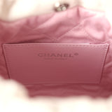 Chanel Mini 22 Bag Pink and White Ombre Calfskin Lacquered Metal Hardware