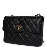 Chanel Medium Trendy CC Flap Bag Black Lambskin Light Gold Hardware