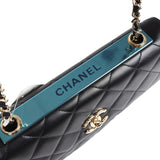 Chanel Medium Trendy CC Flap Bag Black Lambskin Light Gold Hardware