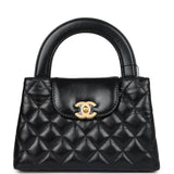 Chanel Small Kelly Shopper Black Shiny Aged Calfskin Brushed Gold Hardware