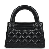 Chanel Small Kelly Shopper Black Shiny Aged Calfskin Brushed Gold Hardware