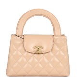 Chanel Small Kelly Shopper Beige Shiny Aged Calfskin Brushed Gold Hardware