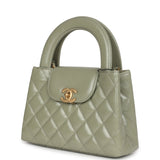 Chanel Small Kelly Shopper Khaki Shiny Aged Calfskin Brushed Gold Hardware