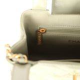 Chanel Small Kelly Shopper Khaki Shiny Aged Calfskin Brushed Gold Hardware