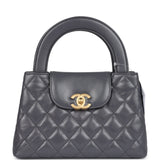 Chanel Small Kelly Shopper Dark Grey Shiny Aged Calfskin Brushed Gold Hardware - Thumbnail View 1