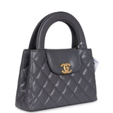 Chanel Small Kelly Shopper Dark Grey Shiny Aged Calfskin Brushed Gold Hardware - Thumbnail View 2