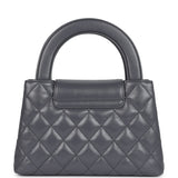 Chanel Small Kelly Shopper Dark Grey Shiny Aged Calfskin Brushed Gold Hardware - Thumbnail View 5