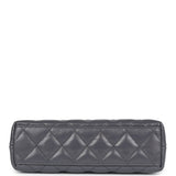 Chanel Small Kelly Shopper Dark Grey Shiny Aged Calfskin Brushed Gold Hardware - Thumbnail View 6
