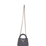 Chanel Small Kelly Shopper Dark Grey Shiny Aged Calfskin Brushed Gold Hardware - Thumbnail View 7