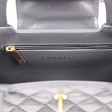 Chanel Small Kelly Shopper Dark Grey Shiny Aged Calfskin Brushed Gold Hardware - Thumbnail View 9
