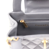 Chanel Small Kelly Shopper Dark Grey Shiny Aged Calfskin Brushed Gold Hardware - Thumbnail View 10