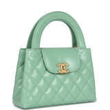 Chanel Small Kelly Shopper Light Green Shiny Aged Calfskin Brushed Gold Hardware