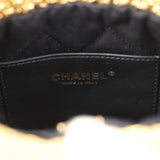 Chanel Mini 22 Bag Metallic Gold Macrame Calfskin Gold Hardware