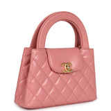 Pre-owned Chanel Small Kelly Shopper Pink Shiny Aged Calfskin Brushed Gold Hardware