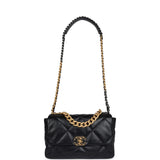 Chanel Large 19 Flap Bag Black Lambskin Mixed Metal Hardware