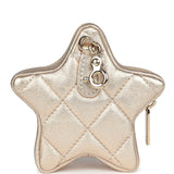 Chanel Walk Of Fame Star Clip-On Coin Purse Metallic Gold Goatskin Light Gold Hardware