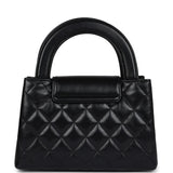 Chanel Small Kelly Shopper Black Shiny Aged Calfskin Brushed Gold Hardware