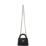 Chanel Small Kelly Shopper Black Shiny Aged Calfskin Brushed Gold Hardware